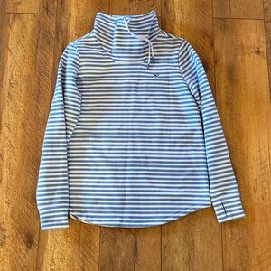 Vineyard Vines Small Cowl Neck Sweatshirt Blue Striped